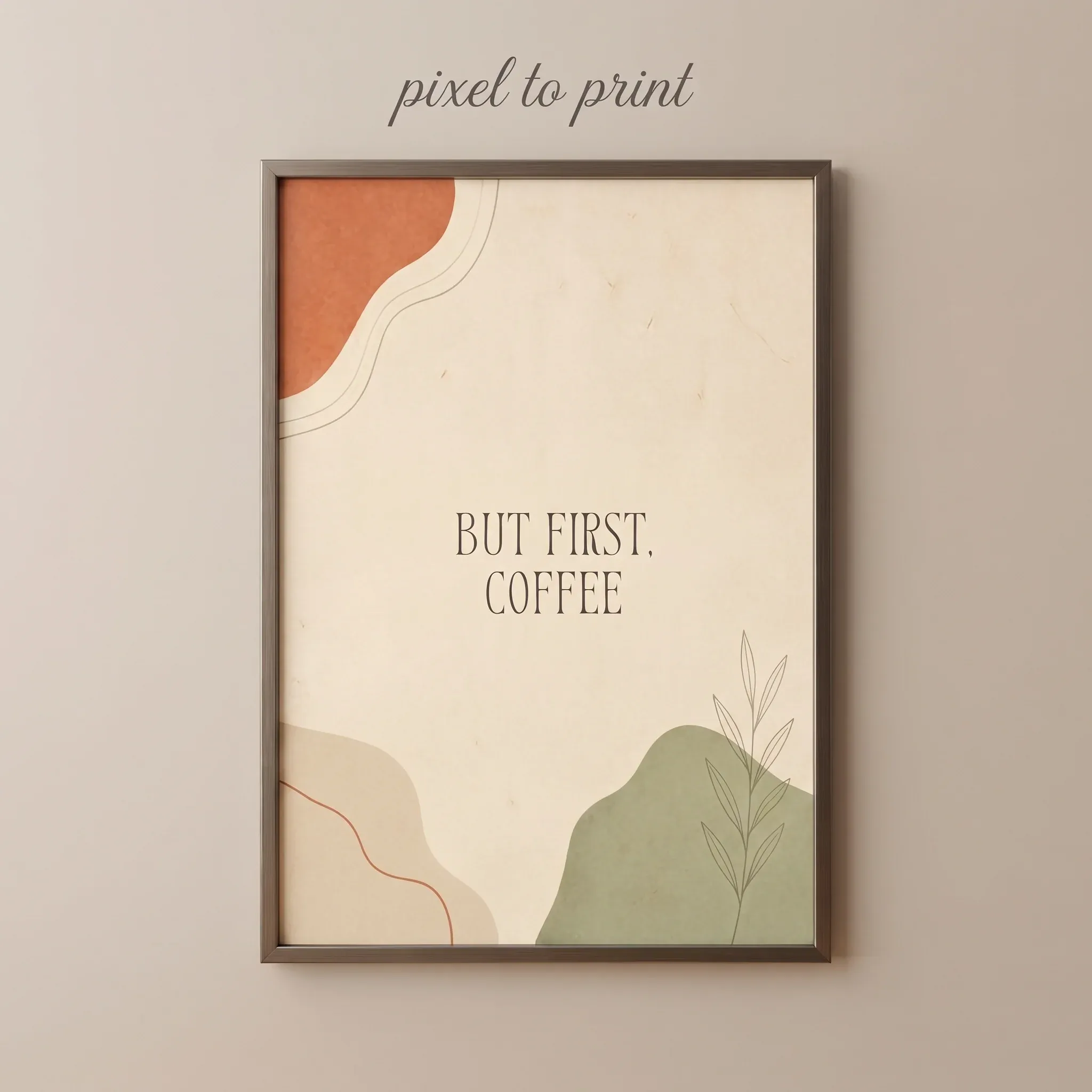 But First Coffee Print | Japandi Typography Wall Art
