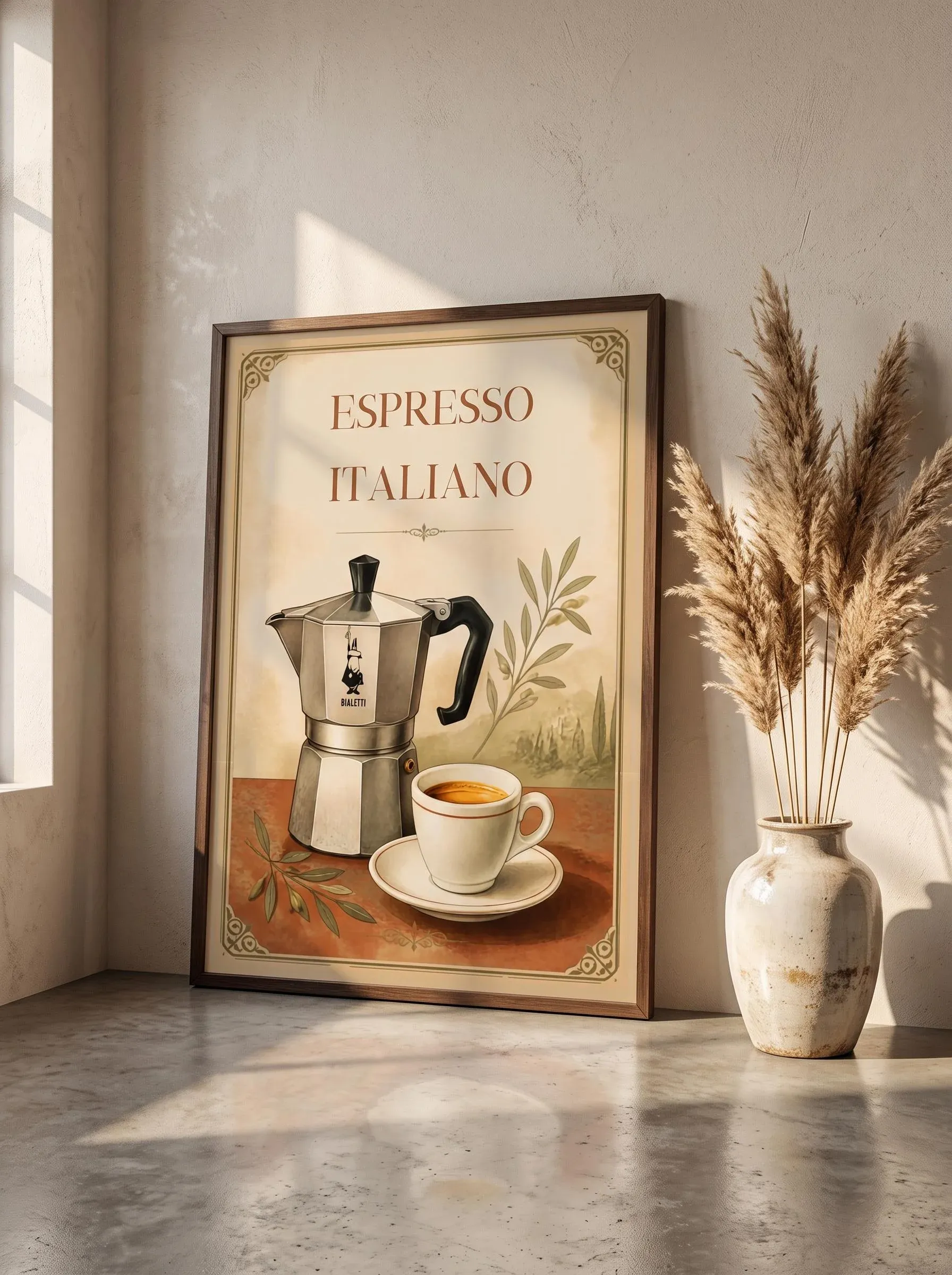 Italian Coffee Poster | Vintage Espresso Bar Print