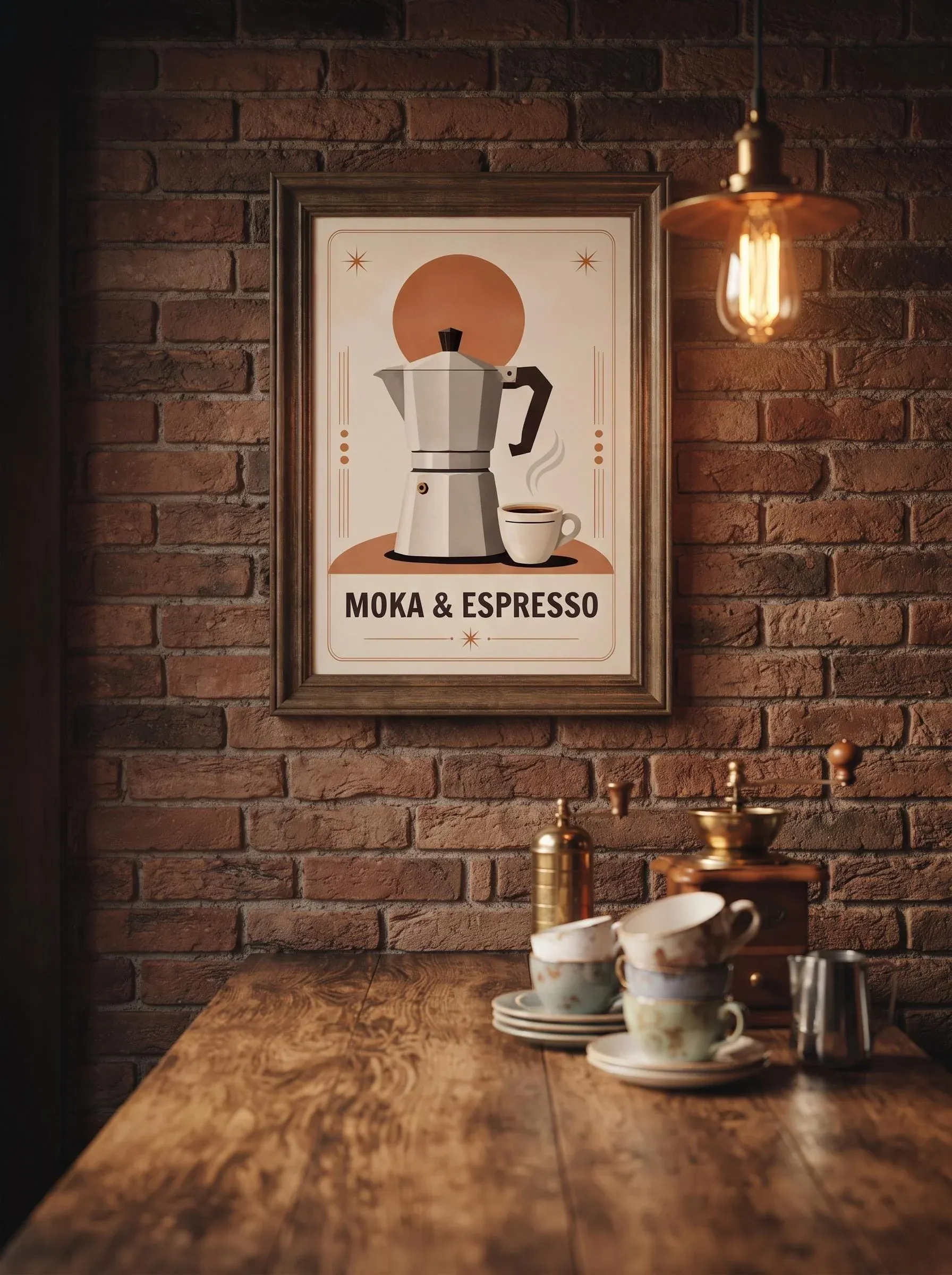 Moka Pot Wall Art | Minimalist Coffee Poster