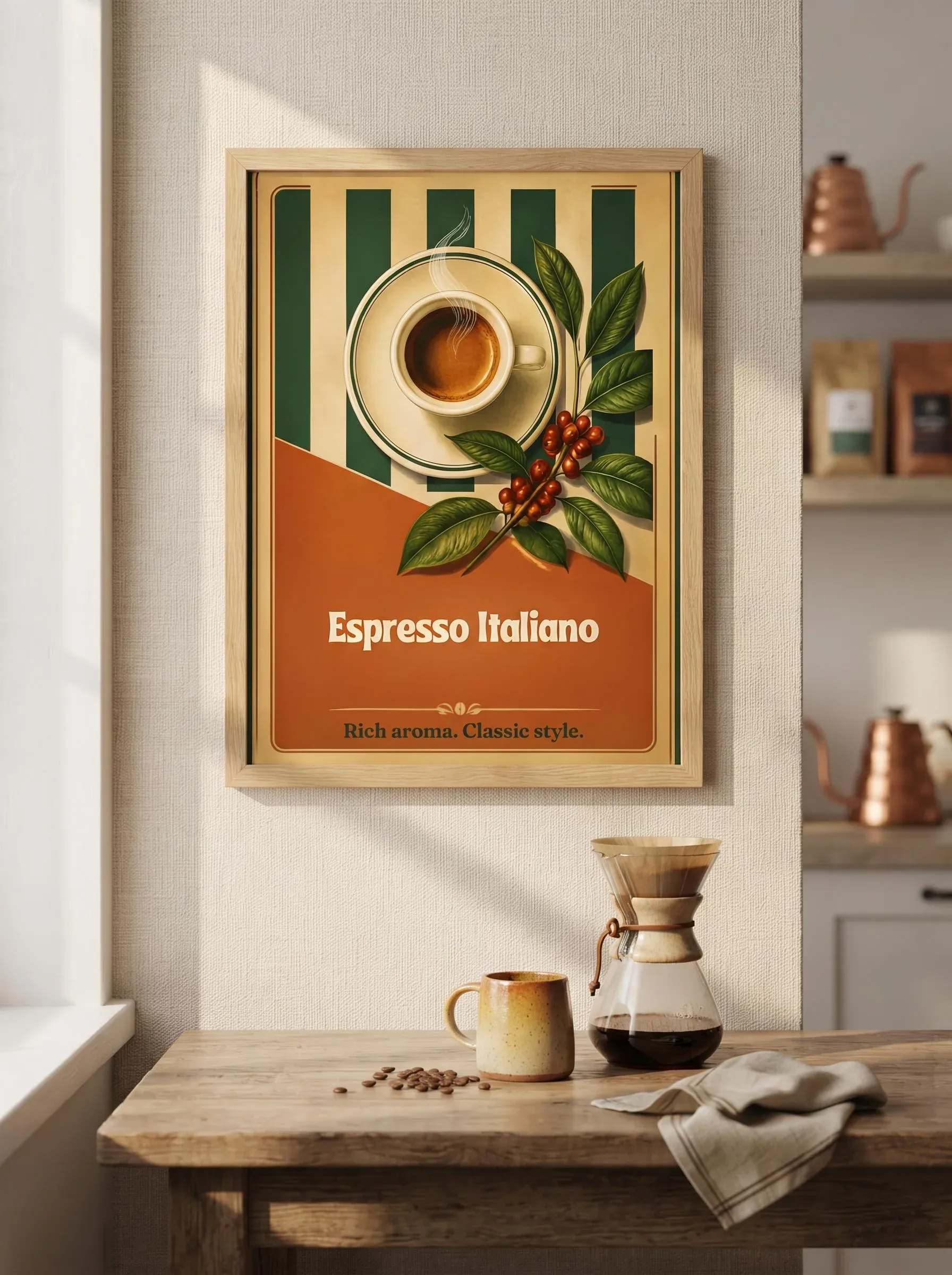 Vintage Espresso Italiano Poster | Retro Coffee Wall Art