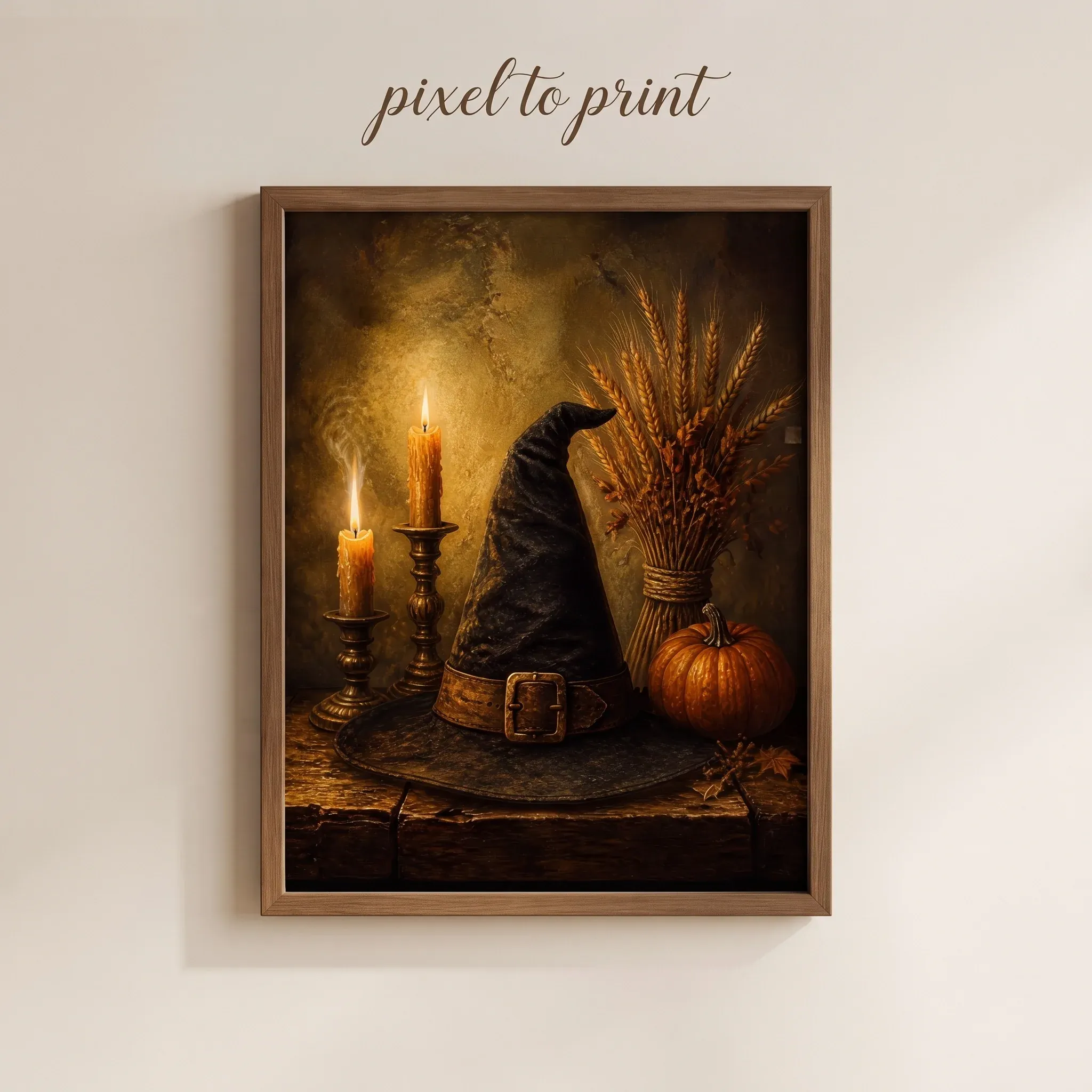 Witch Hat Wall Art | Vintage Fall Print